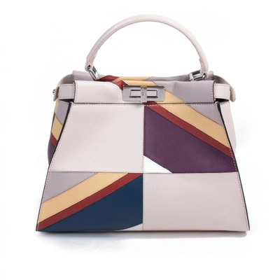 Pre-owned Fendi Peekaboo Leather Handbag In Multicolour