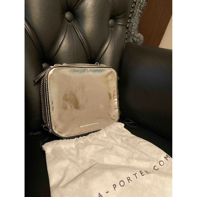 Pre-owned Alexander Wang Leather Clutch Bag In Silver