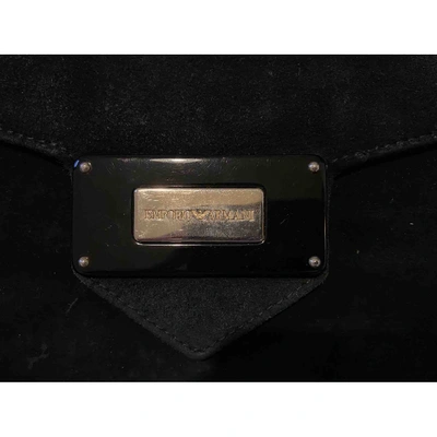 Pre-owned Emporio Armani Clutch Bag In Black