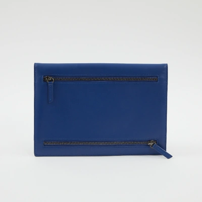 Pre-owned Berluti Blue Leather Clutch Bag