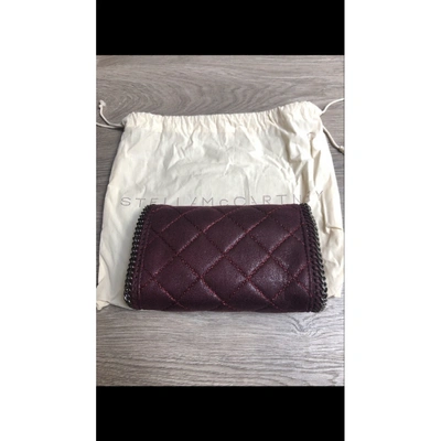 Pre-owned Stella Mccartney Falabella Burgundy Cloth Clutch Bag