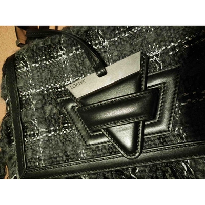 Pre-owned Loewe Barcelona Leather Crossbody Bag In Black