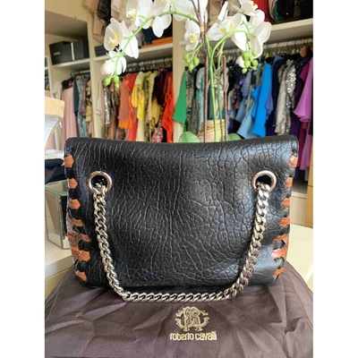 Pre-owned Roberto Cavalli Leather Handbag In Orange