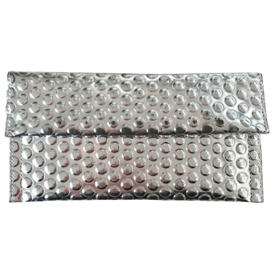 Pre-owned Mm6 Maison Margiela Silver Patent Leather Clutch Bag