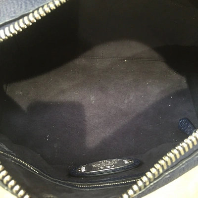 Pre-owned Fendi Sac Lei Leather Crossbody Bag In Navy