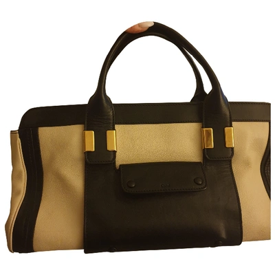 Pre-owned Chloé Alice Leather Handbag In Beige