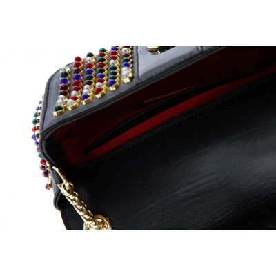 Pre-owned Christian Louboutin Sweet Charity Black Leather Clutch Bag