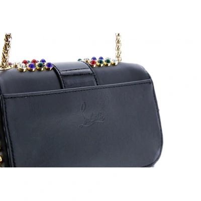 Pre-owned Christian Louboutin Sweet Charity Black Leather Clutch Bag