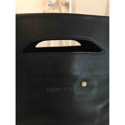 Pre-owned Sonia Rykiel Leather Clutch Bag In Black