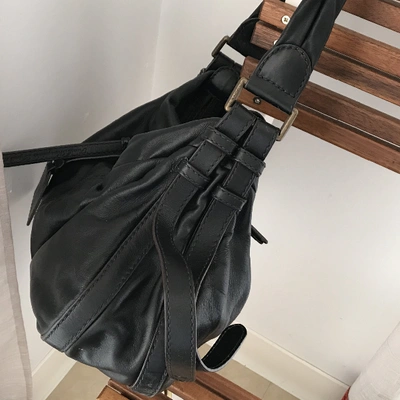 Pre-owned Lancel Leather Handbag In Black