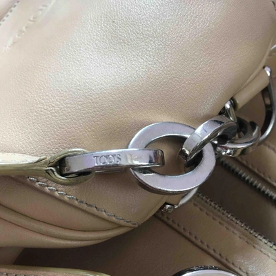 Pre-owned Tod's Leather Handbag In Beige