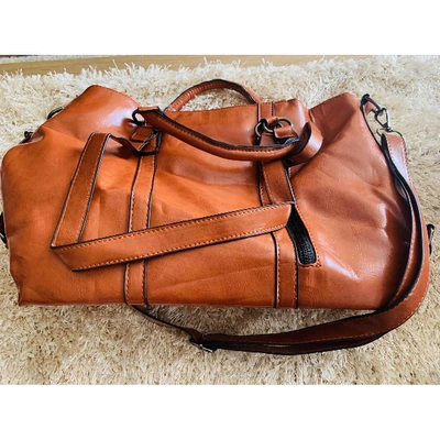 Pre-owned Chinatown Market Leather Handbag In Brown