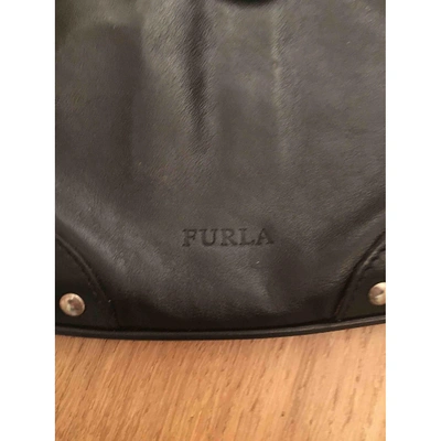 Pre-owned Furla Leather Crossbody Bag In Black