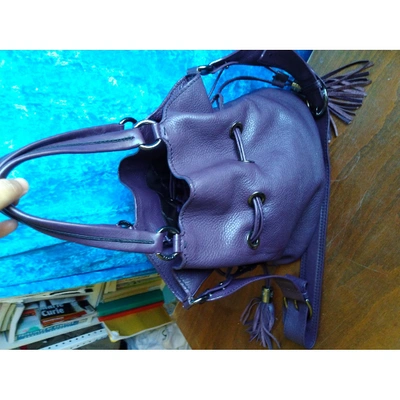 Pre-owned Lancel 1er Flirt Purple Leather Handbag