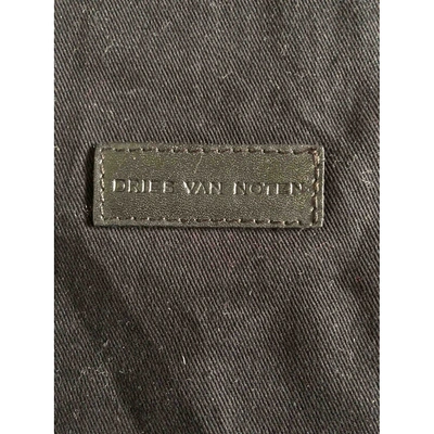 Pre-owned Dries Van Noten Black Exotic Leathers Clutch Bag