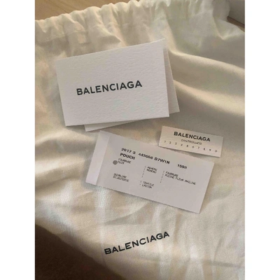 Pre-owned Balenciaga Camel Mongolian Lamb Clutch Bag