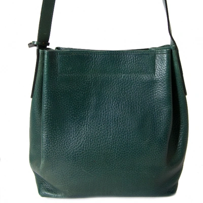 Pre-owned Delvaux Green Leather Handbag