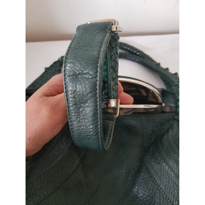 Pre-owned Fendi Spy Green Cloth Handbag