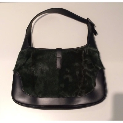Pre-owned Gucci Jackie Vintage  Pony-style Calfskin Handbag In Green