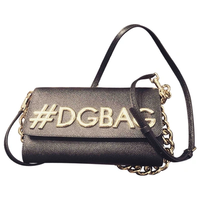Pre-owned Dolce & Gabbana Dg Girls Black Leather Clutch Bag