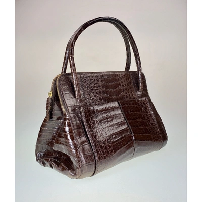 Pre-owned Nancy Gonzalez Brown Crocodile Handbag