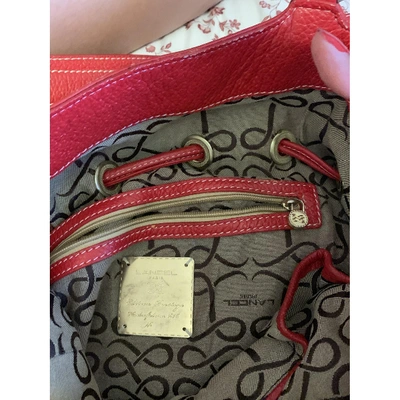 Pre-owned Lancel 1er Flirt Leather Handbag In Red