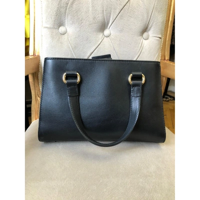 Pre-owned Gucci Leather Handbag In Black