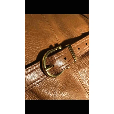 Pre-owned Burberry Leather Bag In Brown