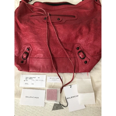 Pre-owned Balenciaga Day  Pink Leather Handbag