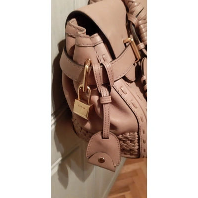 Pre-owned Gucci Leather Handbag In Camel