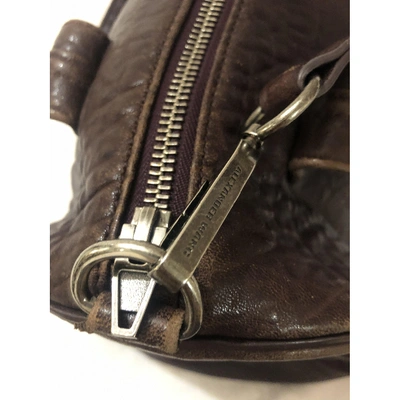 Pre-owned Alexander Wang Rocco Leather Crossbody Bag In Burgundy