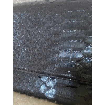 Pre-owned Barbara Bui Black Python Clutch Bag