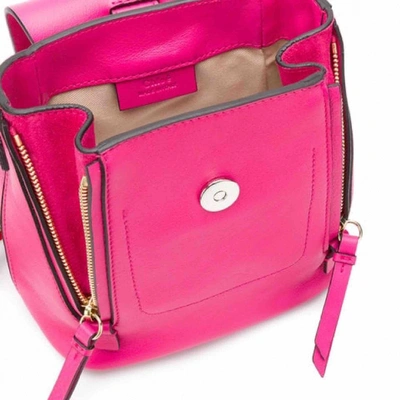 Pre-owned Chloé Faye Leather Backpack In Pink