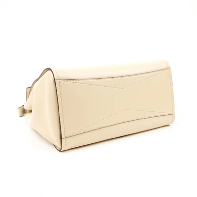 Pre-owned Givenchy The Mystic Bag Ecru Leather Handbag