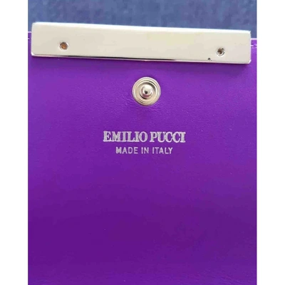 Pre-owned Emilio Pucci Leather Clutch Bag In Red