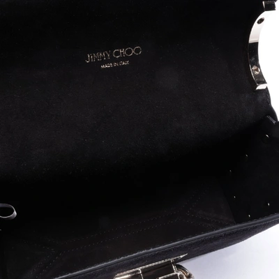 Pre-owned Jimmy Choo Lockett Leather Handbag In Black