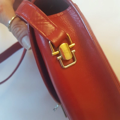 Pre-owned Gucci Red Lizard Clutch Bag