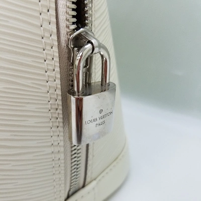Alma bb leather handbag Louis Vuitton Ecru in Leather - 25344268