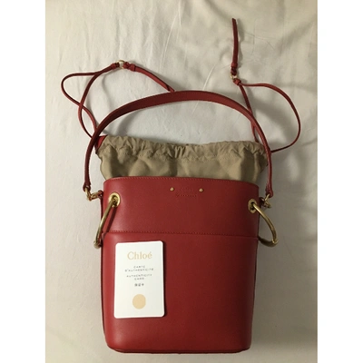 Pre-owned Chloé Roy Leather Handbag In Red