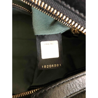 Pre-owned Bulgari Leather Handbag In Black