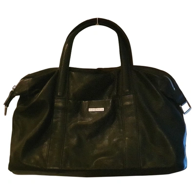 Pre-owned Dkny Black Leather Handbag