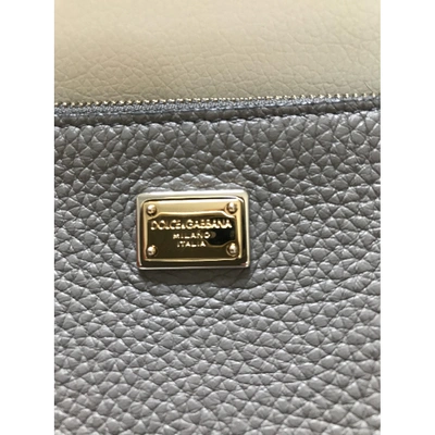 Pre-owned Dolce & Gabbana Grey Leather Handbag