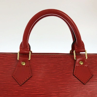Pre-owned Louis Vuitton Speedy Red Leather Handbag