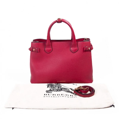 Pre-owned Burberry The Banner  Red Leather Handbag