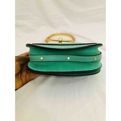 Pre-owned Chloé Bracelet Nile Leather Handbag In Green