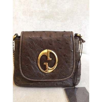 Pre-owned Gucci 1973 Brown Leather Handbag