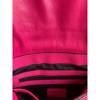 Pre-owned Milly Leather Crossbody Bag In Pink