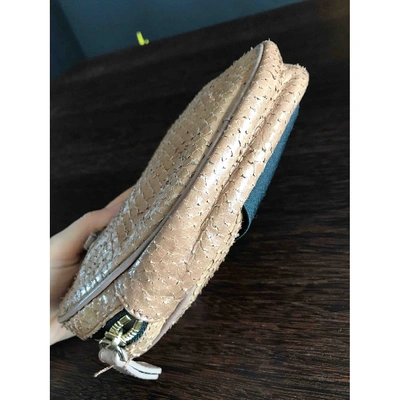 Pre-owned Emporio Armani Leather Clutch Bag In Pink