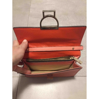 Pre-owned Coccinelle Leather Clutch Bag In Red