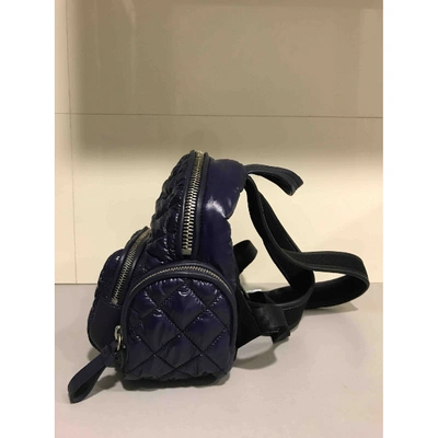 Pre-owned Moncler Backpack In Purple